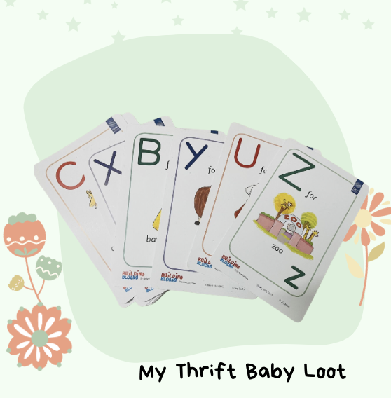 Preloved kids alphabets flash cards